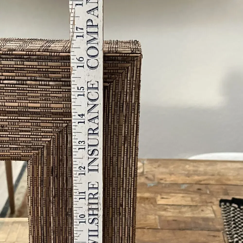 Crate and Barrel Woven Rattan Decorative Wall Mirror 16.5